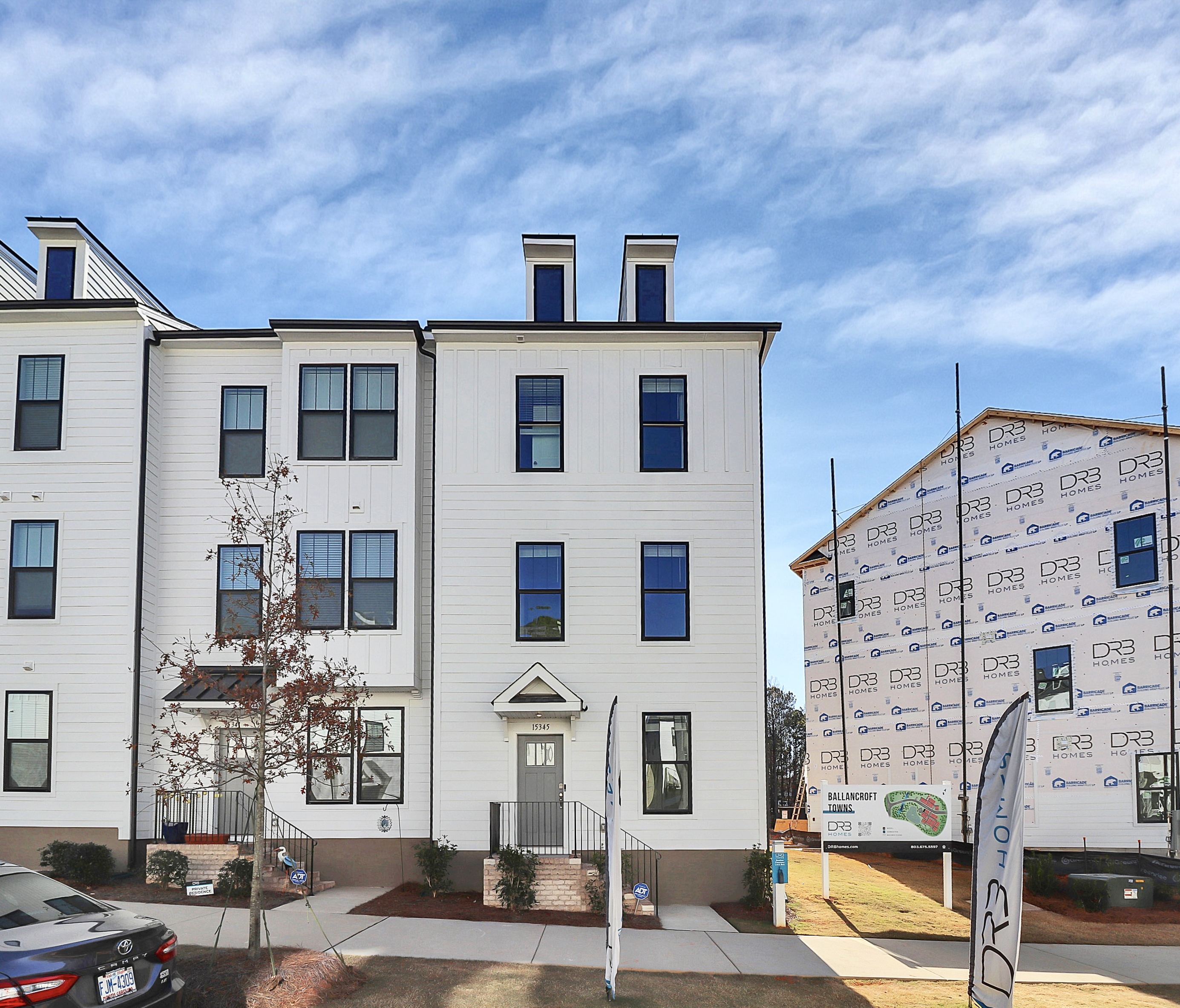 A brick apartment building in Charlotte, NC